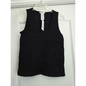 Z Supply Evereve Delilah Seamless Rib Black Tank Sz‎ M/L Basic Summer Minimalist